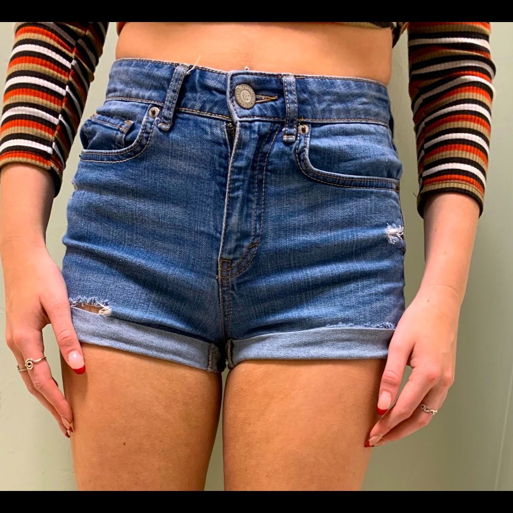 Short denim shorts